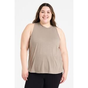 SO Juniors’ Ribbed Mock Neck Tank Top – Olive Green – Size XXL